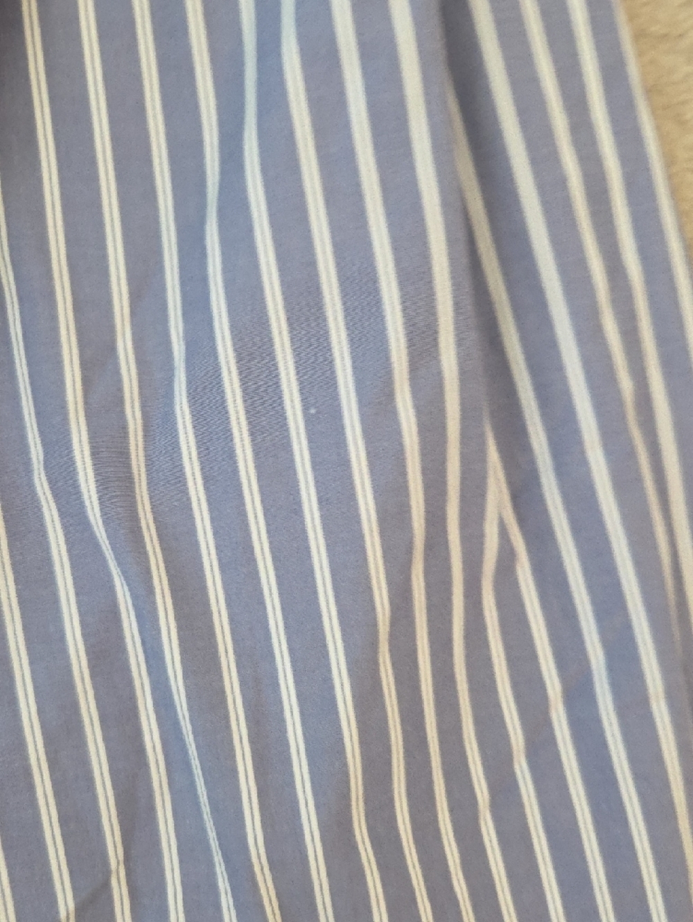 WHBM Poplin Striped Wrap Midi Shirt Dress in Light Blue and White NWOT - Picture 8 of 15